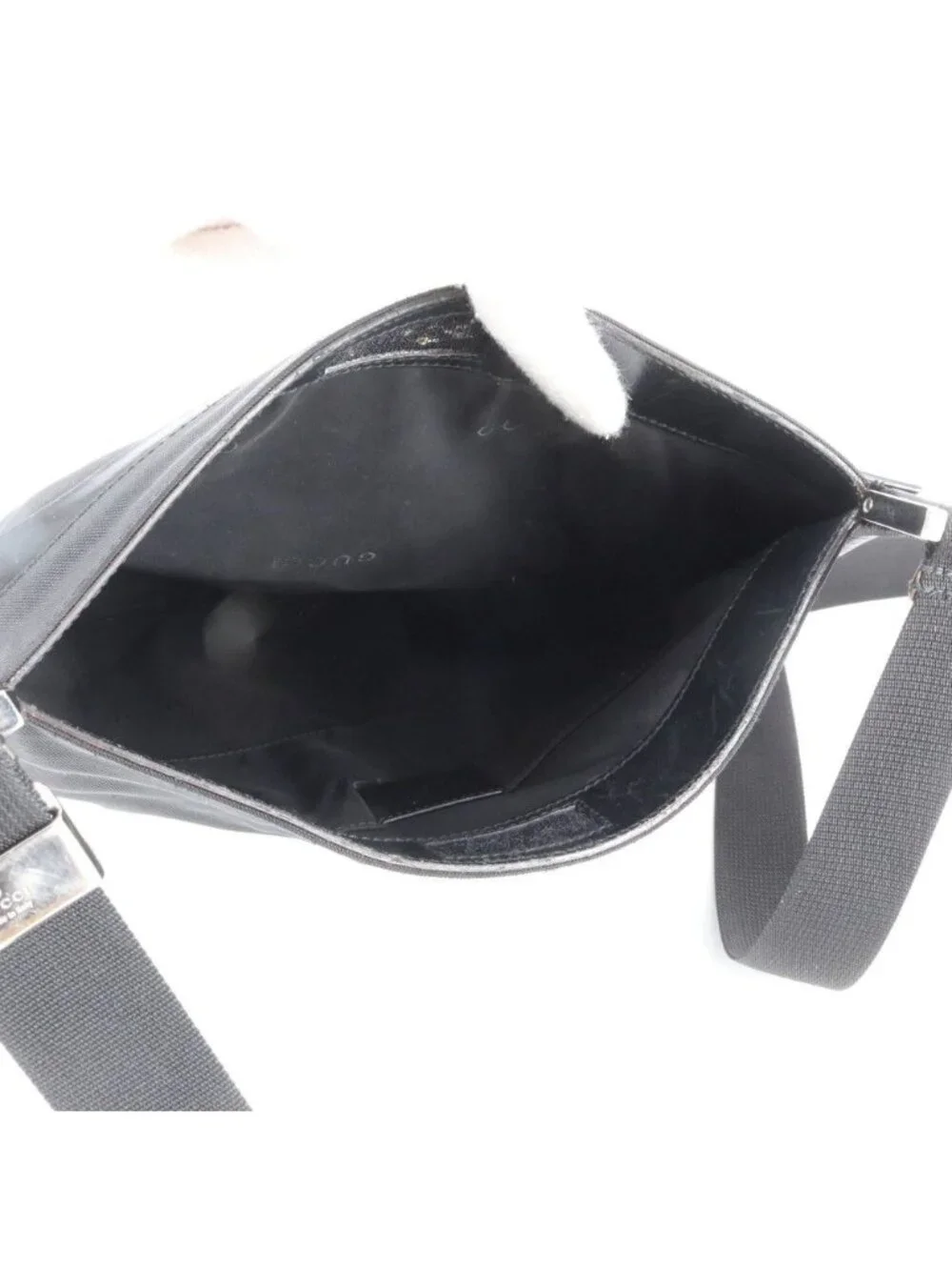 Gucci 019 Leather Shoulder Bag Crossbody Messenger Business Tote Black